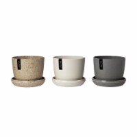 Harmony 7 Planters, 3 Set Planter Pot with Saucer, Modern Indoor Planter with Drainage Hole