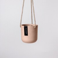 4 Hanging Planter Pot with Drainage Hole & Plug, Small Hanging Wall Planter Indoor