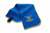 Super E-Caddy High Quality Microfiber Blue Golf Towels with Hook To Hang in Large