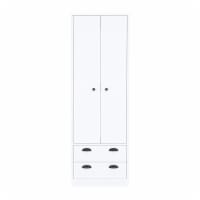 Bonaire Armoire with 2-Drawers and 2-Doors, White