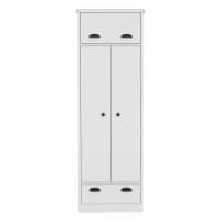 Tifton Armoire with Hinged Drawer, 2-Doors and 1-Drawer, White