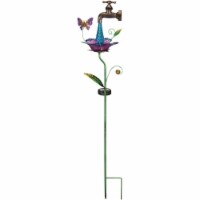 Regal Art & Gift 36 In. Butterfly Waterdrop LED Solar Stake Light 12487
