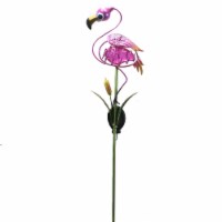 Home & Garden Flamingo Ellipse Solar Stake Metal Pink Bird Decor 12522.