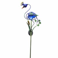 Home & Garden Peacock Ellipse Solar Stake Metal Bird Landscape Decor 12525.