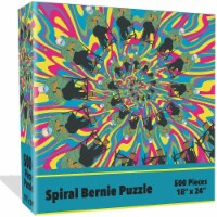Spiral Psychedelic Bernie Sanders Jigsaw Puzzle 500pc Meme Cartoon Mighty Mojo