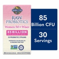 Garden of Life Raw Probiotics Women 50 & Wiser, Colon Health, Enzymes, Capsules, 85 Billion CFU Perspective: Main