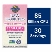 Garden of Life Raw Probiotics Women 50 & Wiser, Colon Health, Enzymes, Capsules, 85 Billion CFU Perspective: Main
