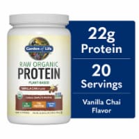 Garden of Life Raw Organic Protein to Help Build Muscle 22g Plant Based Protein Vanilla Chai Powder Perspective: Main