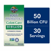 Garden of Life Raw Probiotics Colon Care, Digestive Enzymes, Once Daily Capsules, 50 Billion CFU Perspective: Main
