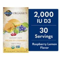 Garden of Life® myKind Vegan D3 Raspberry-Lemon Chewable Tablets 50mcg Perspective: Main