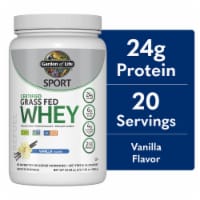 Garden of Life SPORT Certified Grass Fed Whey with Premium Isolate 24g Protein Vanilla Powder Perspective: Main