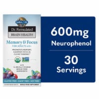 Garden of Life® Brain Health Memory & Focus Whole Food Supplement Tablets 600mg Perspective: Main