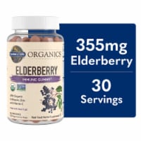 Garden of Life Organics Elderberry Immune Gummies with Echinacea, Zinc, Vitamin C Vegan Gummy Drops Perspective: Main