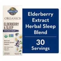 Garden of Life Organics Elderberry & Sleep Immune Syrup, Zinc, Vitamin C, No Added Sugars, Liquid Perspective: Main