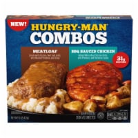 Hungry-Man® Combos Meatloaf & BBQ Sauced Chicken Meal Perspective: Main
