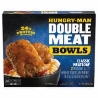 Hungry-Man Double Meat Bowls Classic Meatloaf With Mashed Potatoes Frozen Meal Perspective: Main