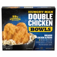 Hungry-Man Double Chicken Bowls Breaded Chicken Alfredo Frozen Dinner Meal