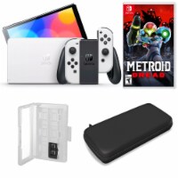 Nintendo Switch OLED in White with Metroid Dread & Accessories