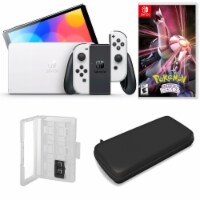 Nintendo Switch OLED in White with Pokemon Pearl & Accessories