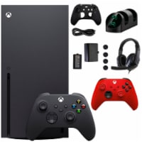 Xbox Series X 1TB Console with Extra Red Controller Accessories Kit