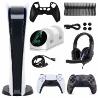 PS5 Digital Console with Extra Gray Camo Dualsense Controller & Accessories Kit