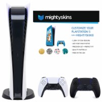 PS5 Digital Console with Extra Black Dualsense Controller & Skins Voucher
