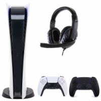 PS5 Digital Console with Extra Black Dualsense Controller & Universal Headset