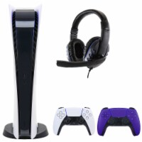 PS5 Digital Console with Extra Purple Dualsense Controller & Universal Headset