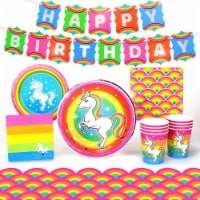 Prime Party Silver Lining Rainbow Unicorn Standard Pack for 8