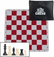 WE Games Compact Tournament Chess Set, Silicone Board, Heavy Weighted Pieces