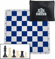 WE Games Compact Tournament Chess Set, Silicone Board, Heavy Weighted Pieces