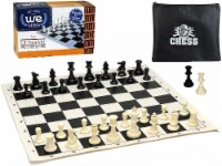 WE Games Compact Tournament Chess Set, Silicone Board, Heavy Weighted Pieces
