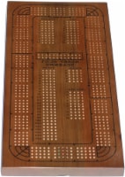 WE Games Classic Solid Wood, 4 Track Cribbage Board