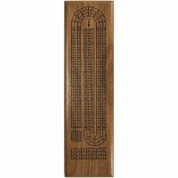 WE Games Continuous 3 Track Cribbage Set, Made in USA, Solid Walnut Wood Board