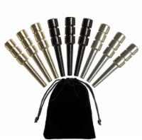 WE Games King-Sized Ultimate Cribbage Pegs, Set of 9, 3 Brass, 3 Chrome, 3 Black