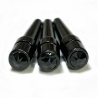 WE Games Black Metal Cribbage Pegs with Swarovski Crystals, 3 pegs, Jet Black