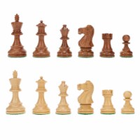 WE Games Wooden English Chessmen, Weighted and Handpolished, 3.5 inch King