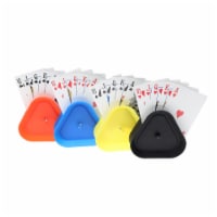 WE Games Plastic Assorted Colored Card Holders - Card Claws, 4 pack
