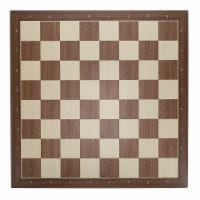 Walnut and Sycamore Wooden Chess Board with Algebraic Notation - 21.25 inches