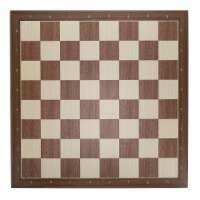Walnut and Sycamore Wooden Chess Board with Algebraic Notation - 21.25 inches