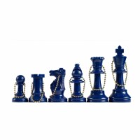 WE Games Keychain Bag Tag Chessmen - Includes 17 Pieces in Blue