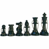 WE Games Keychain Bag Tag Chessmen - Includes 17 Pieces in Army Green