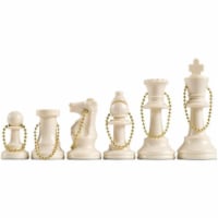 WE Games Keychain Bag Tag Chessmen - Includes 17 Pieces in White