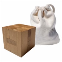 WE Games Solid Wood 3D Cube Puzzle
