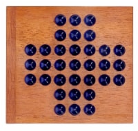 WE Games Marble Solitaire Wooden Travel Game - 5 inches