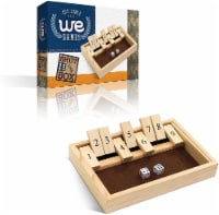 WE Games Dice Board Game, 9 Number Flip Tiles with Natural Wooden Box, 11 inches
