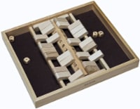 WE Games 2 Sided Dice Board Game 12 Numbers in Natural Wood Box 14 in. USA Made