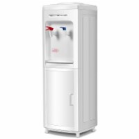 5 Gallon Top Loading Hot & Cold Water Dispenser Cooler w/ Storage Cabinet