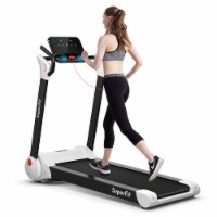 SuperFit 2.25HP Folding Electric Motorized Treadmill With Speaker White