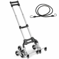 Gymax Folding Stair Climbing Cart Portable Hand Truck Utility Dolly w/ Bungee Cord